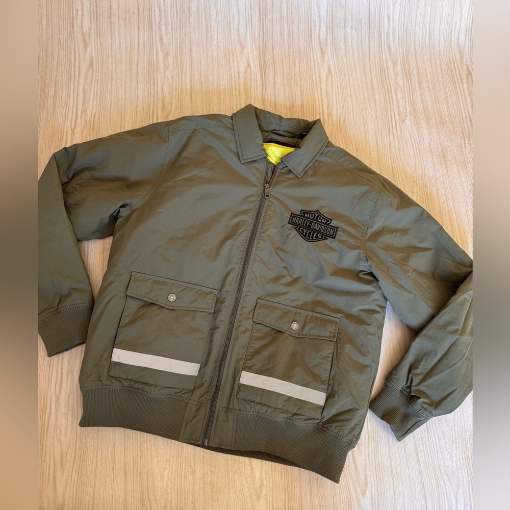 Harley-Davidson Olive and Neon Jacket